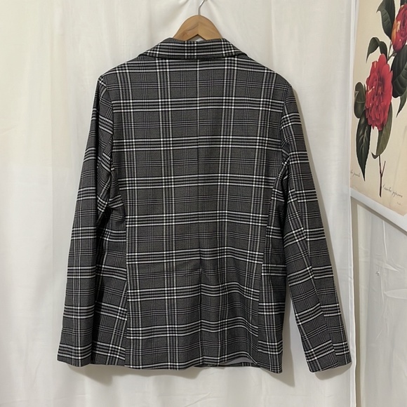 French Connection Black White Striped Oversized Blazer - Picture 5 of 5